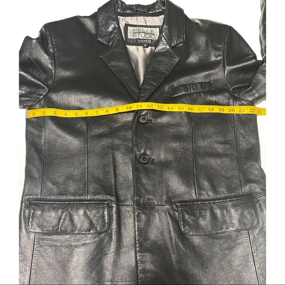 PELLE STUDIO WILSONS BLACK LEATHER MEN'S JACKET/BLAZER - Picture 13 of 15